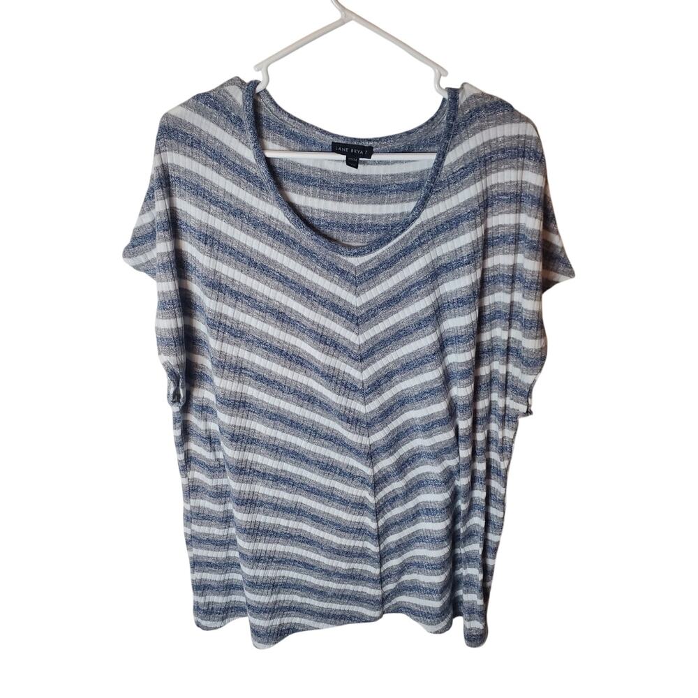 Lane Bryant Gray/Whtie Tunic Top, 22/24